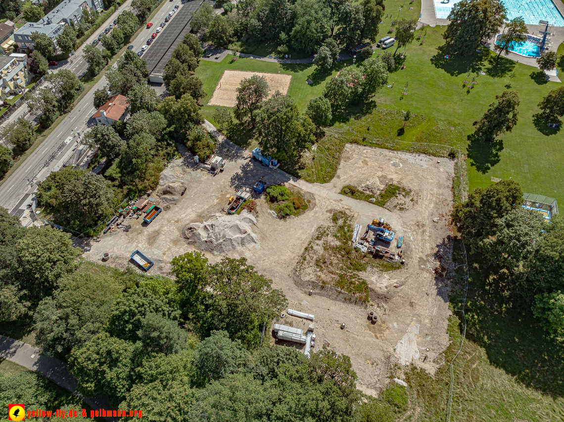 06.08.2024 - die Geothermiebaustelle am Michaelibad in Berg am Laim