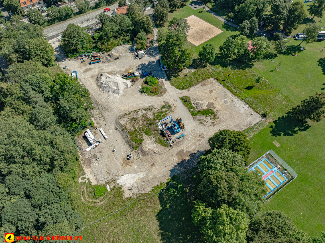 06.08.2024 - die Geothermiebaustelle am Michaelibad in Berg am Laim
