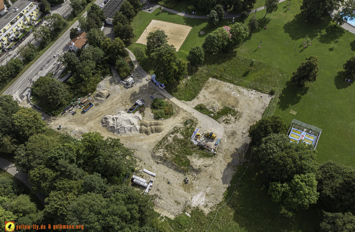 22.08.2024 - der Ostpark und die Geothermiebaustelle in Neuperlach