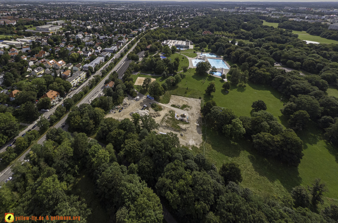 22.08.2024 - der Ostpark und die Geothermiebaustelle in Neuperlach