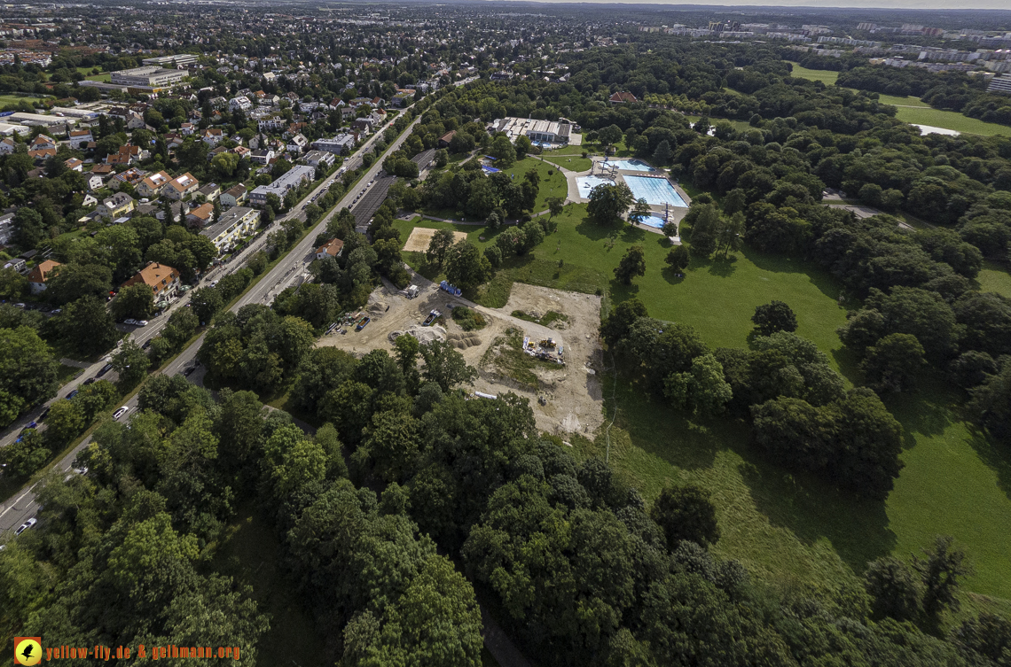 22.08.2024 - der Ostpark und die Geothermiebaustelle in Neuperlach