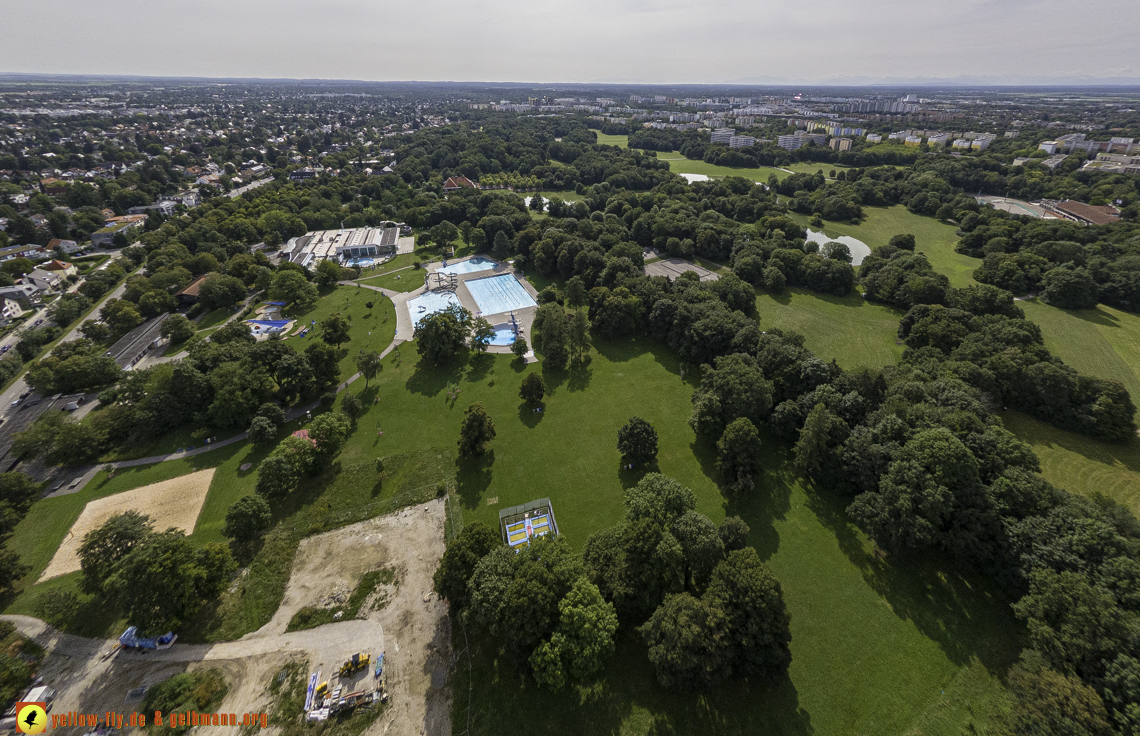 22.08.2024 - der Ostpark und die Geothermiebaustelle in Neuperlach