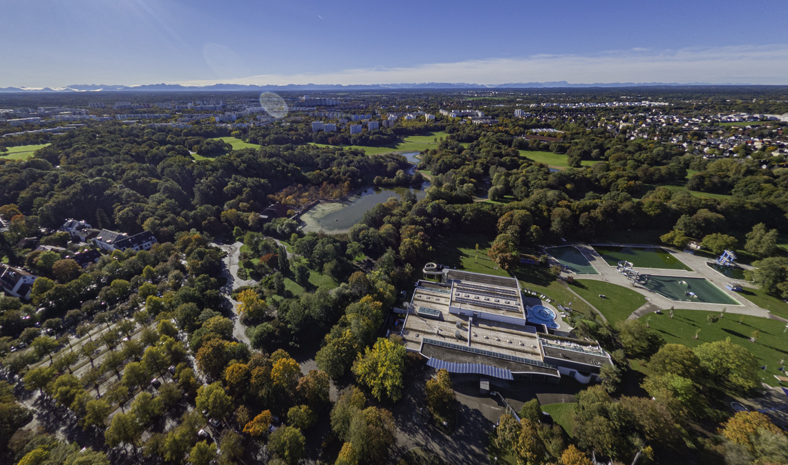 09.10.2024 - Baustelle Geothermie undn Ostpark mit See in Berg-am-Laim