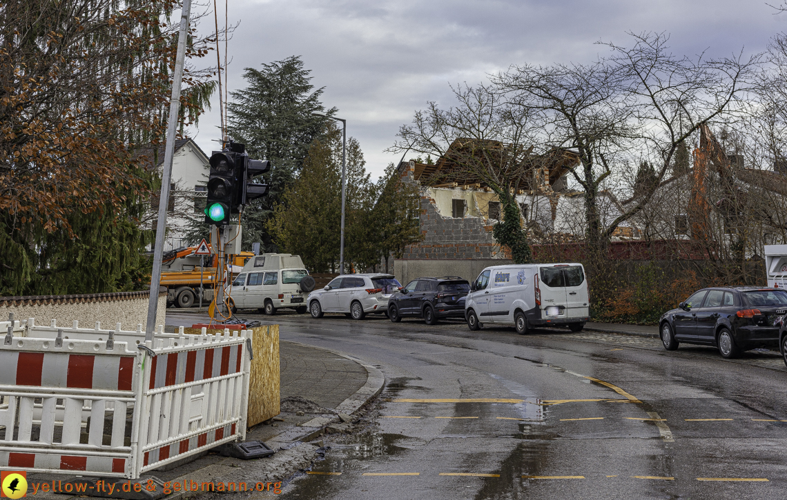 26.11.2024 - Baustelle in der Niederalmstraße Ecke Hugo-Lang-Bogen in Neuperlach