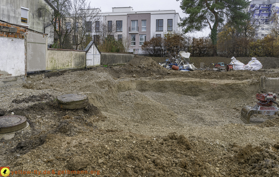 28.11.2024 - Baustelle in der Niederalmstraße Ecke Hugo-Lang-Bogen in Neuperlach