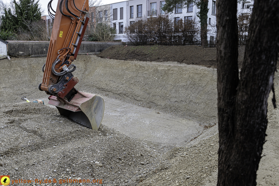 07.12.2024 - Baustelle in der Niederalmstraße Ecke Hugo-Lang-Bogen in Neuperlach