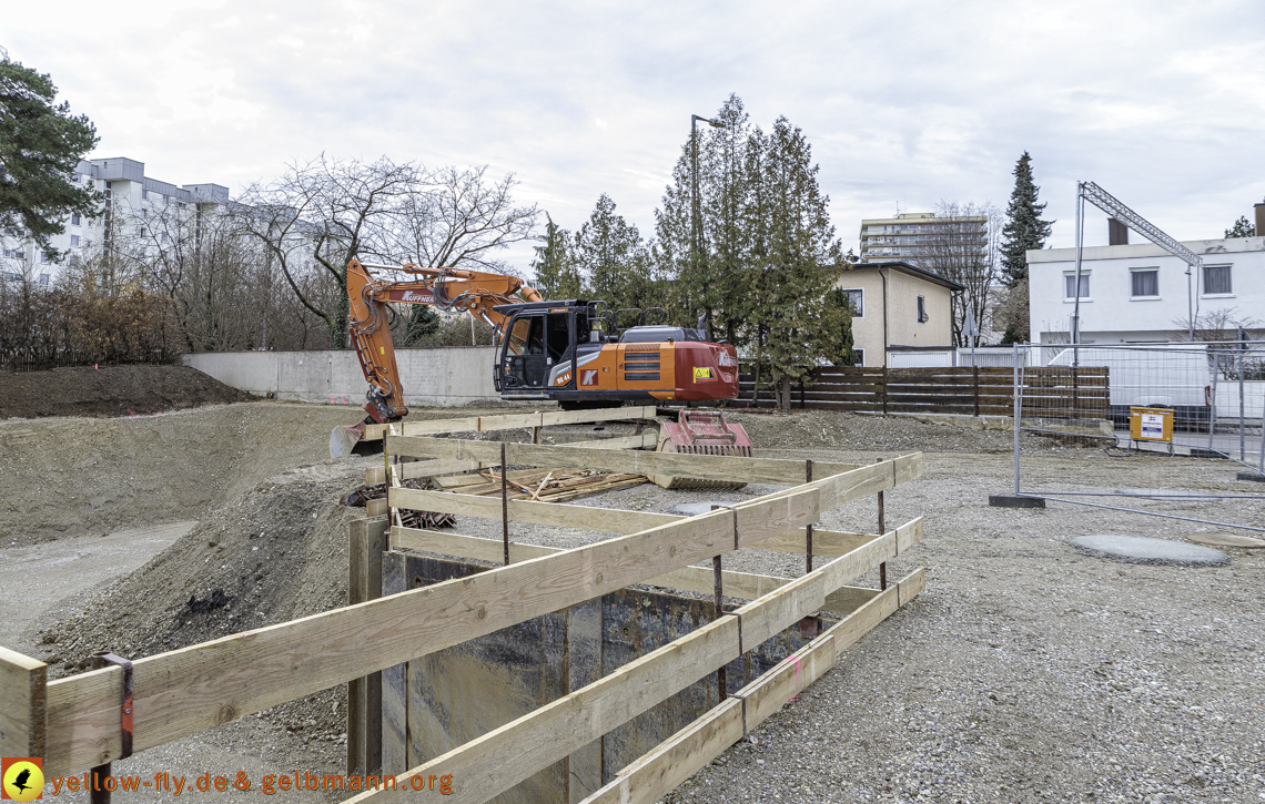 07.12.2024 - Baustelle in der Niederalmstraße Ecke Hugo-Lang-Bogen in Neuperlach