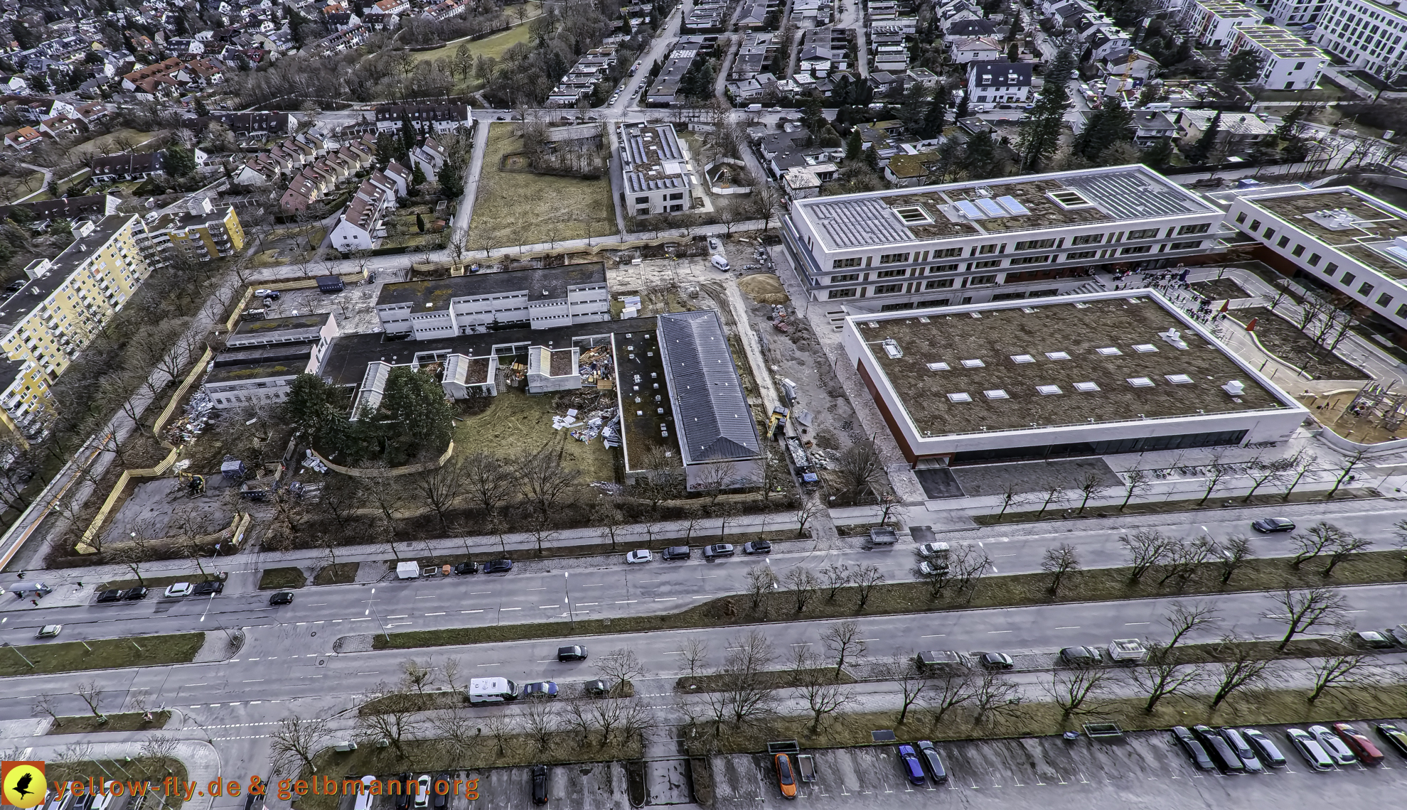 27.02.2025 - Abriss der Grundschule am Karl-Marx-Ring in Neuperlach