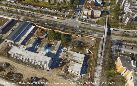 11.03.2025 - Baustelle zur Grundschule am Karl-Marx-Ring in Neuperlach