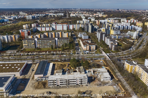 11.03.2025 - Baustelle zur Grundschule am Karl-Marx-Ring in Neuperlach
