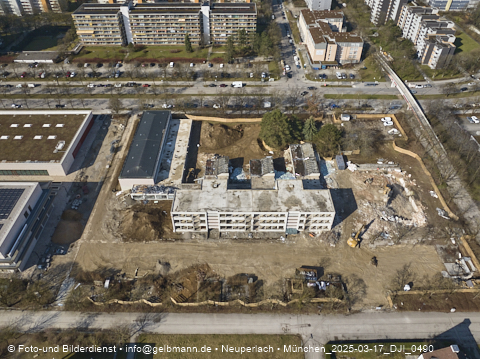 17.03.2025 - Baustelle zur Grundschule am Karl-Marx-Ring in Neuperlach