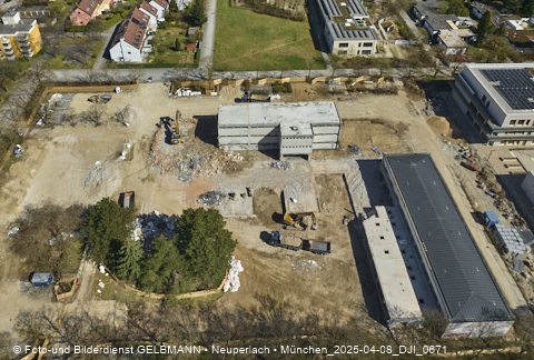 08.04.2025 - Baustelle zur Grundschule am Karl-Marx-Ring in Neuperlach
