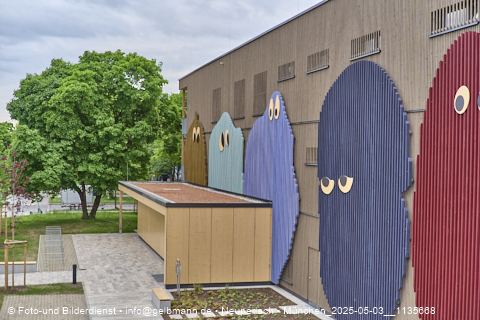 05.05.2025 - Abrissbaustelle Kindergarten an der Heinrich-Wieland-Strasse in Neuperlach