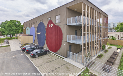 07.05.2025 - Abrissbaustelle Kindergarten an der Heinrich-Wieland-Strasse in Neuperlach