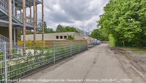 07.05.2025 - Abrissbaustelle Kindergarten an der Heinrich-Wieland-Strasse in Neuperlach