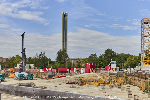 28.08.2025 - DEMOS-Baustelle und BayernHeim-Baustelle Alexiqauartier und BayernHeim in Neuperlach