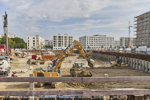 28.08.2025 - DEMOS-Baustelle und BayernHeim-Baustelle Alexiqauartier und BayernHeim in Neuperlach