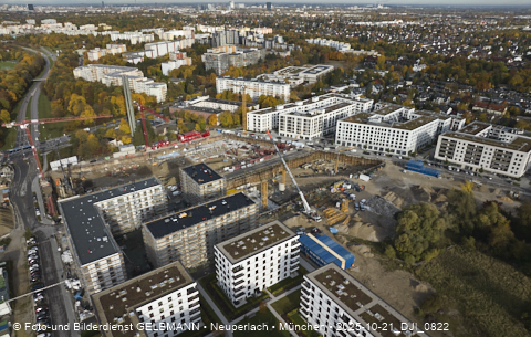 Baustelle Alexisquartier und BayernHeim in Neuperlach