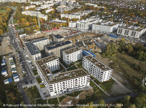 Baustelle Alexisquartier und BayernHeim in Neuperlach