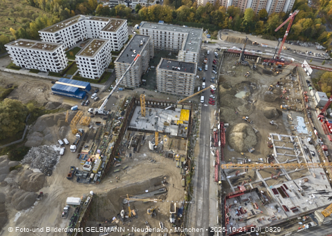 Baustelle Alexisquartier und BayernHeim in Neuperlach