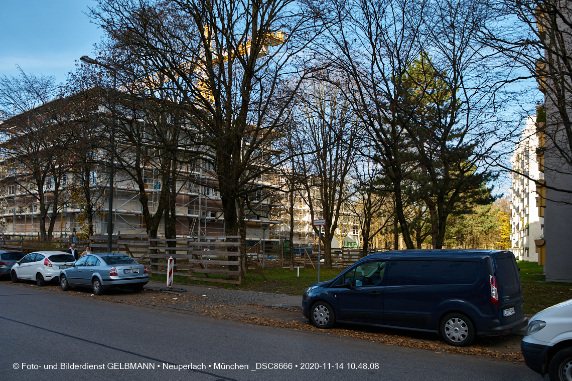Aufstockungsbaustelle am Oskar-Maria-Graf-Ring in Neuperlach