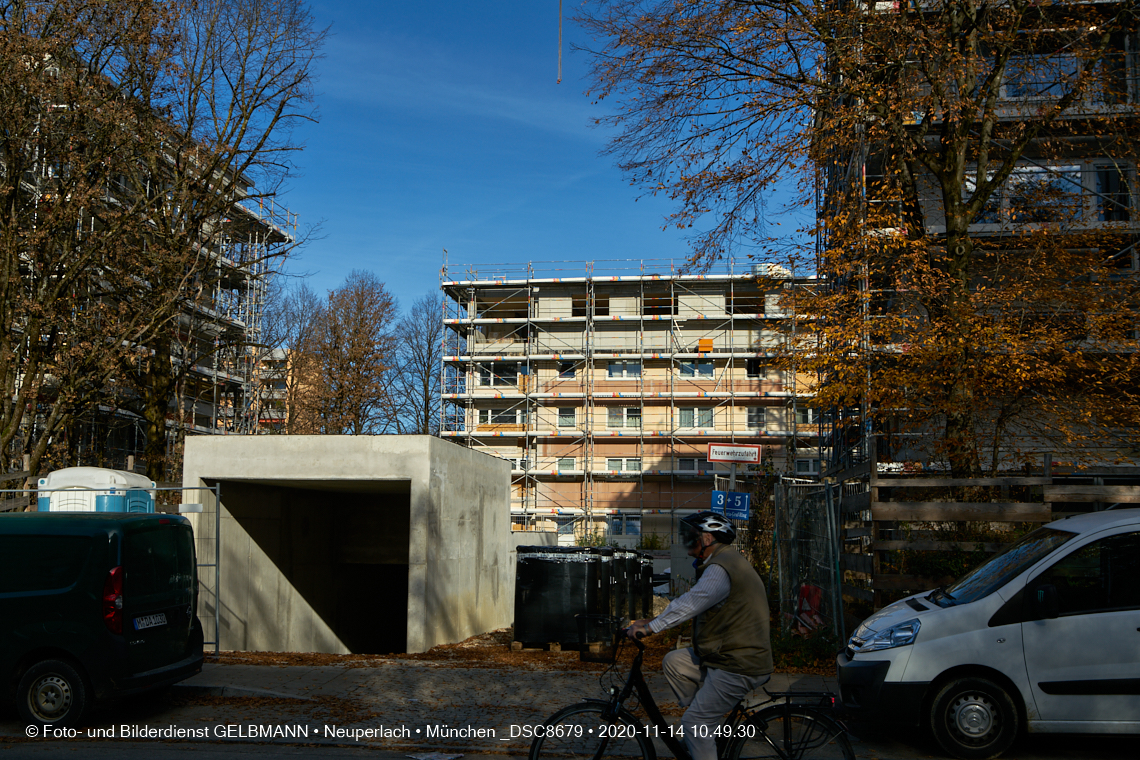 Aufstockungsbaustelle am Oskar-Maria-Graf-Ring in Neuperlach