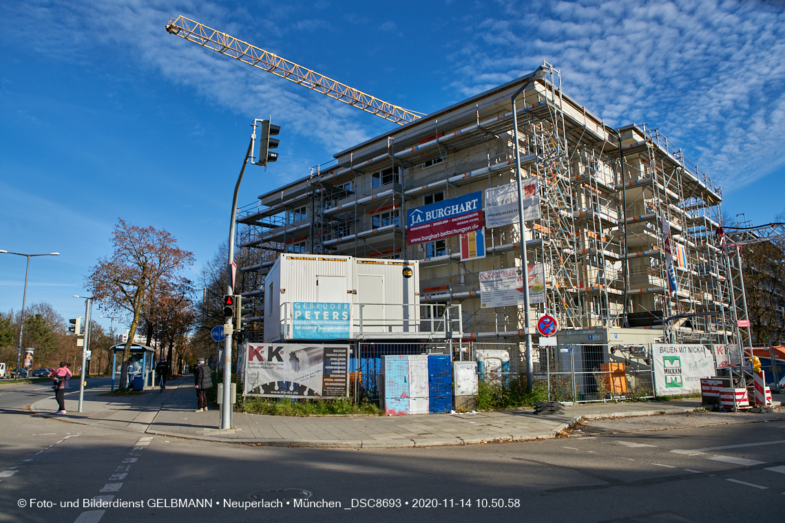 Aufstockungsbaustelle am Oskar-Maria-Graf-Ring in Neuperlach