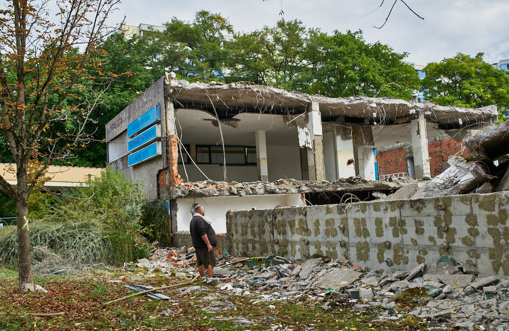 29.09.2021 - Abrissbegin des Quiddezentrums in Neuperlach