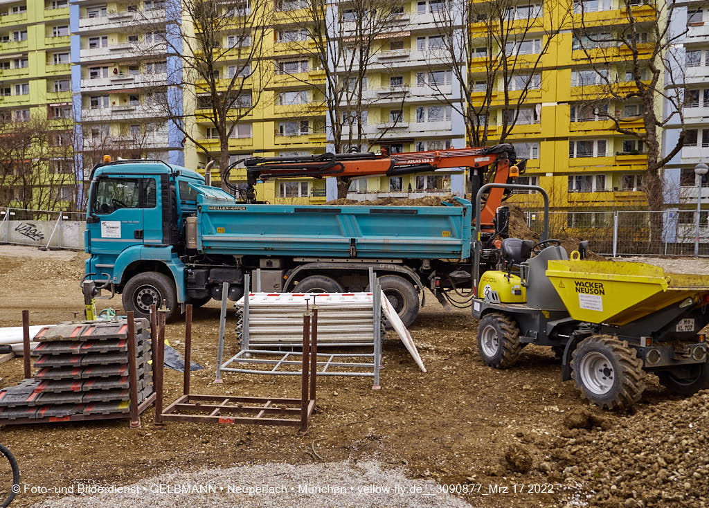 17.03.2022 - Abriss-Baustelle Quiddezentrum in Neuperlach